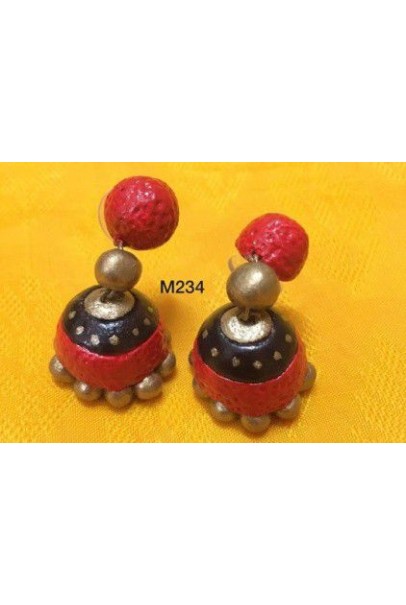 Handpainted Terracotta Jewellery – Ear rings Handpainted Terracotta Jewellery – Ear rings